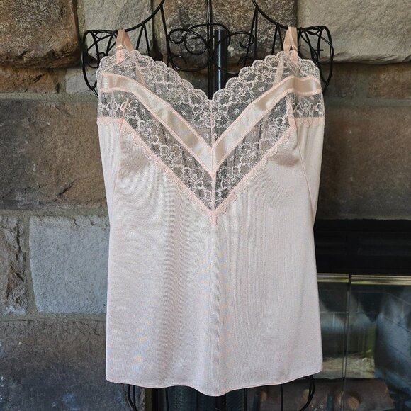 Vanity Fair Tops - Vintage Vanity Fair Lace Camisole